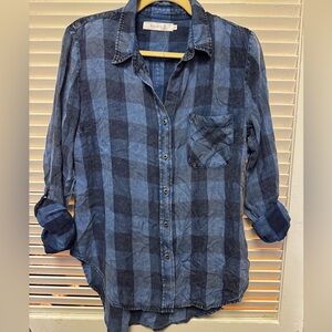 BillyT 100% Lyocell flannel plaid shirt Small